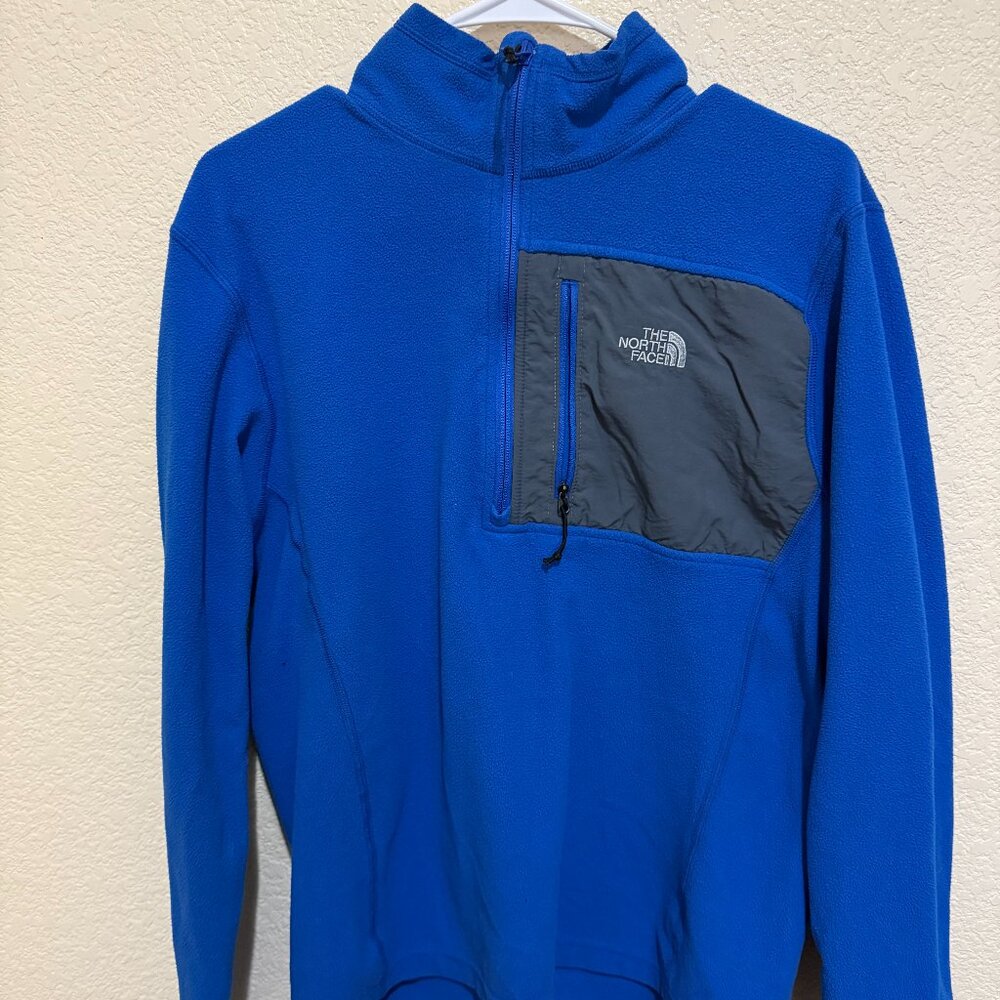Blue North Face Quarter Zip (Size Medium)